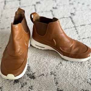 Nike Tan Slip-On Leather Sneakers